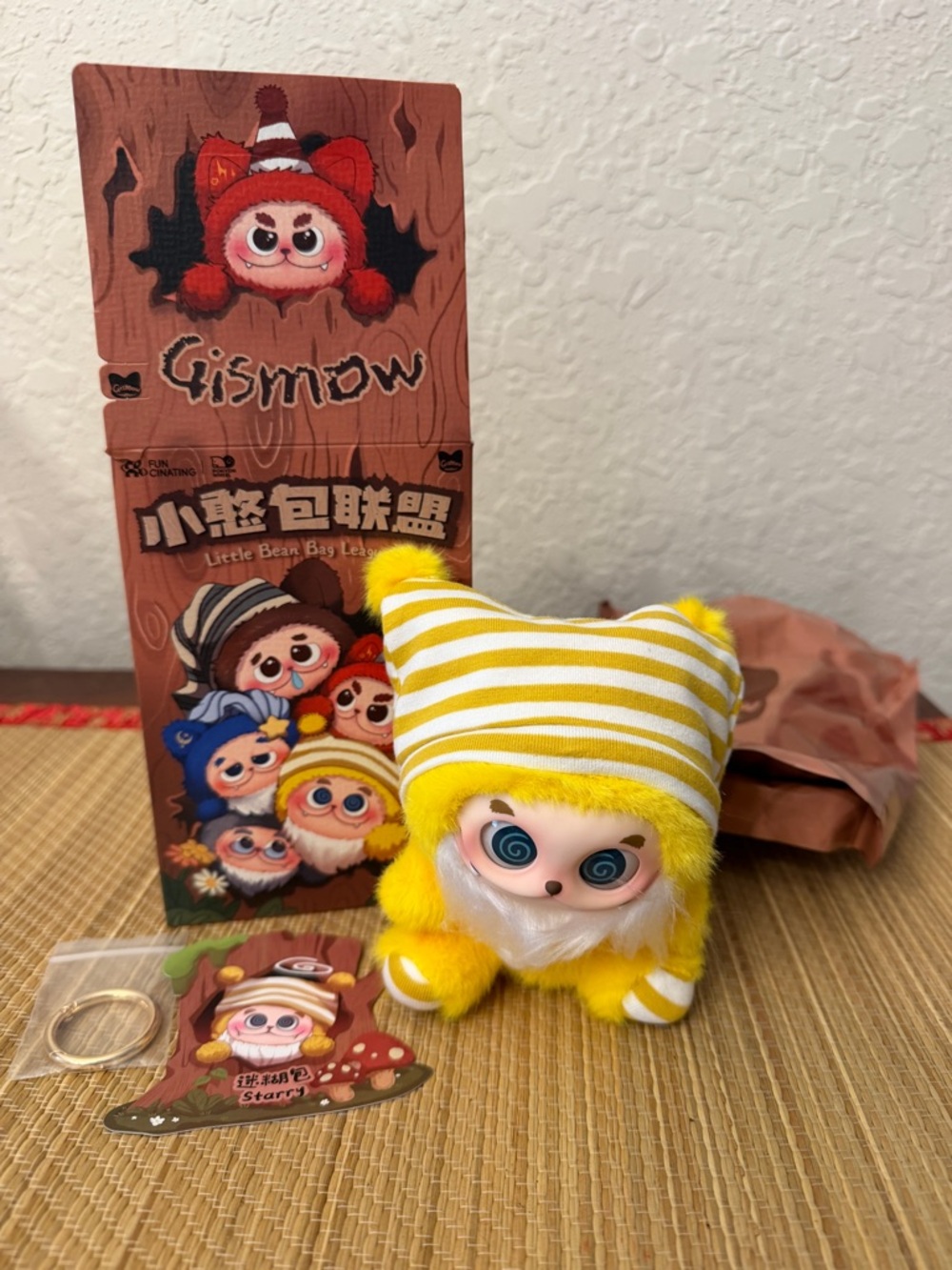 Gismow: “Little Bean Bag League” Starry Pendant New In Open Bag/Box, Card, Ring